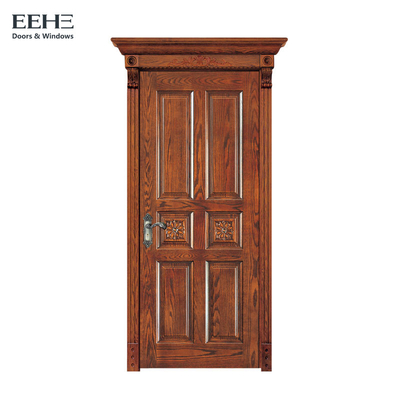Στερεά ξύλινα πόρτες κρεβατοκάμαρων βερνικιών Eco/100% 6 ξύλινες εσωτερικές πόρτες επιτροπής