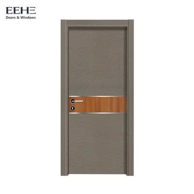 Χέρι - γίνοντες εσωτερικές επίπεδες ξύλινες πόρτες/γκρίζο PVC ξύλινες μπροστινές πόρτες επίδρασης